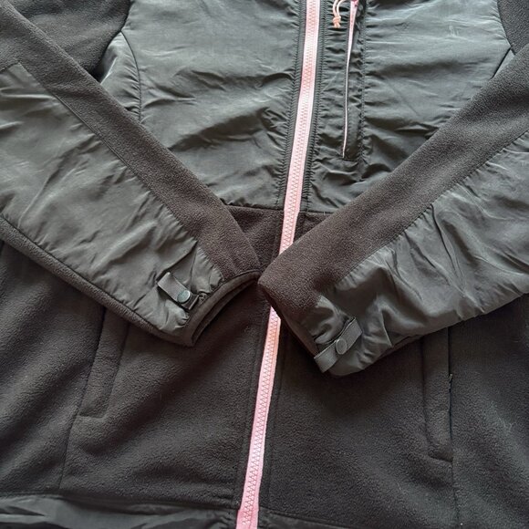 Mountain Fog Womens Size Medium Fleece Jacket Black Pink Zip Pockets Winter Fall - Picture 3 of 9